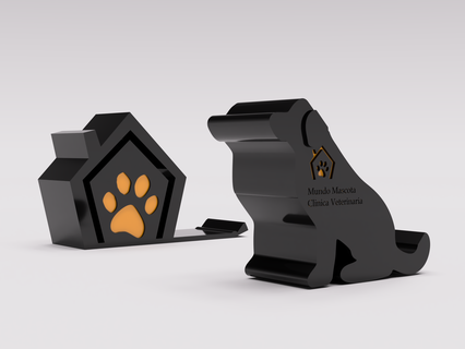 cellule téléphone titulaire soutien iphone supportuniversel soutiens samsung Android chiots chiens 3d print model - Mito3D