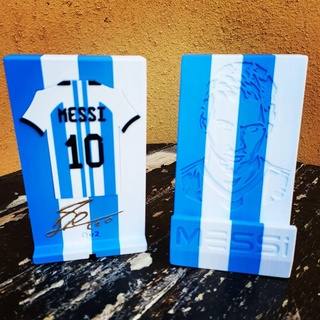 cell phone holder honor lionel messi support cellular selection argentina scaloneta 3d print model - Mito3D