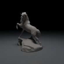 cell phone holder stand art iphone smartphone horse printeble stl 5s 6s samsung galaxy 3d print model - Mito3D