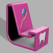 cell phone holder tooth tooht dent smartphone support cellulaire teeht hygiene dents 3d print model - Mito3D