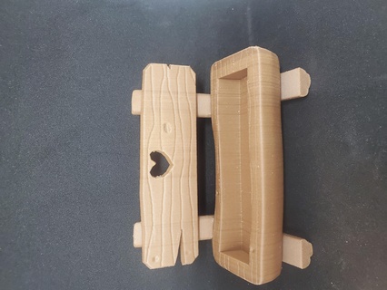 cell phone holder wood bench holdel gadget cute 3d print model - Mito3D