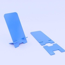 célula phone ficar pé suporte 2 partes gadget simples azul 3d print model - Mito3D