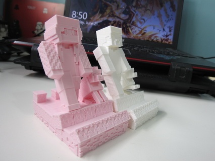 cellula Telefono In piedi Minecraft ragazza 3d print model - Mito3D