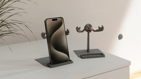 cell phone support geodude pokemon phone holder 3d  3d print model - Mito3D