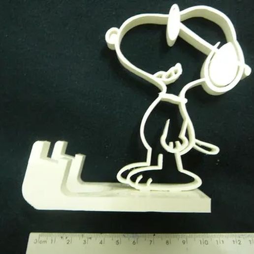 cell phone support snoopy - stand suporte celular gadget 3D print model - Mito3D