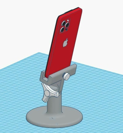 téléphone portable supporter vidéo trépied ajustable angle 3d print model - Mito3D
