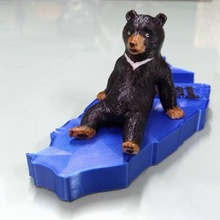 cellphone stand gadget bear taiwan toy 3d print model - Mito3D