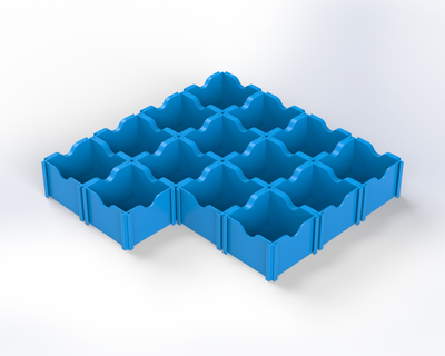 celluar organizer cellular organiser modular 3d print model - Mito3D