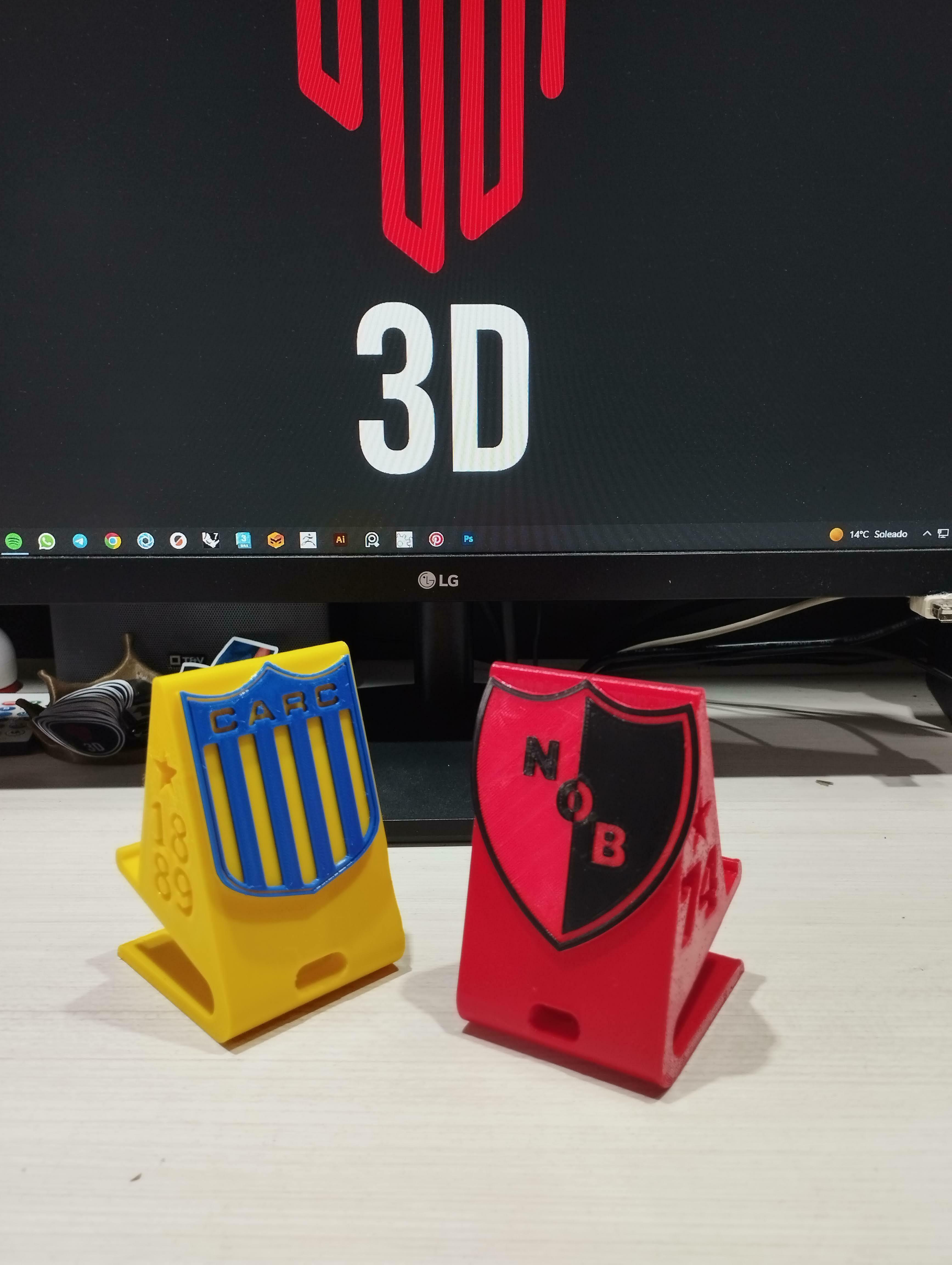 celular suporte célula futebol Vovô Argentina newells central boca rio liga 3D print model - Mito3D