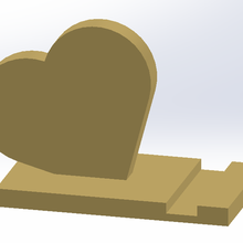 cellular support cell phone holder heart 3d print model - Mito3D