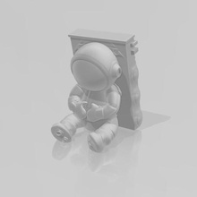 cellular support astronaut game cell phone base 3d print model - Mito3D