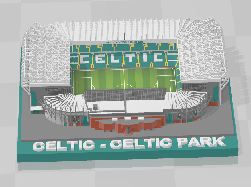 céltico parque estádio estadio futebol Escócia ministro Glasgow cabeça 3D print model - Mito3D