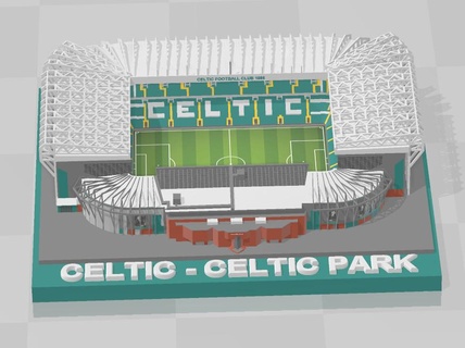 céltico parque estádio estadio futebol Escócia ministro Glasgow cabeça 3d print model - Mito3D