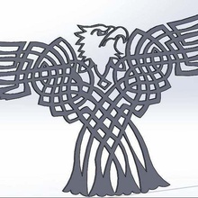 celtic kel Kartal sanat kolye Anahtarlık celticdesign 3d print model - Mito3D