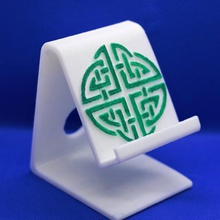 celtic circle knot phone stand home mobile charge holder ireland irish handy celticart art useful android iphone universal phonestand 3d print model - Mito3D