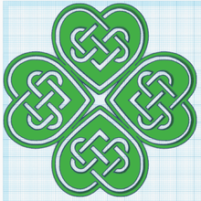 celtico trifoglio 1 simbolo simbolismo cuore 3d print model - Mito3D