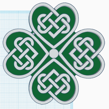 celtic clover 2 symbol symbolism heart 3d print model - Mito3D