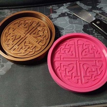 celtic coaster stencil silicon mould knot drinking drink nordic tea kitchen dining 3d print model - Mito3D