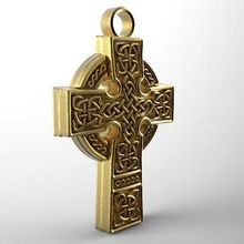 celtic cross 4 pendant jewelry knot jewel art medieval viking 3d print model - Mito3D
