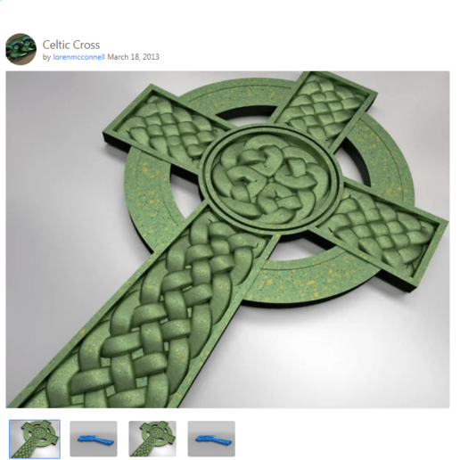 Kelt haçı loren mcconnell çapraz celtic sembol Sembolizm din 3D print model - Mito3D