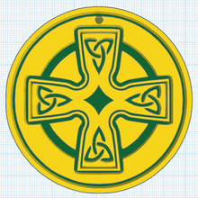 la cruz celta modelo 4 art de decoración pared símbolo 3d print model - Mito3D
