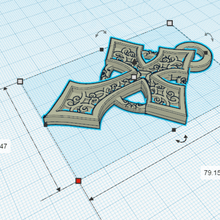 celtic Kreuz Anhänger Kunst symbol 3d print model - Mito3D