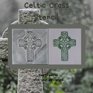 celtic cross stencil airbrush cor template pattern painting art background 3d print model - Mito3D