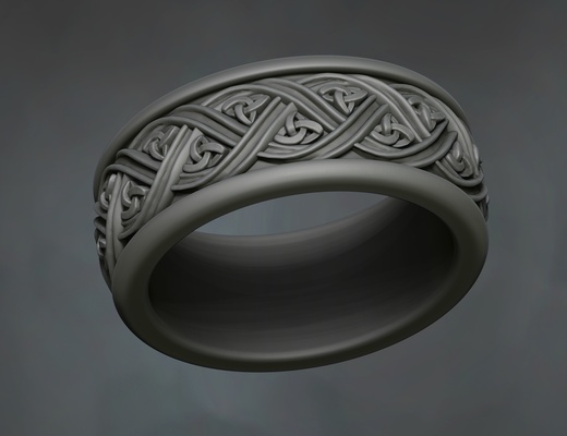 celtique designer bague celtic ring bijoux zbrush mariage engagement desgn 3d print model - Mito3D