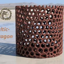 celtic dragon container home education school learning pen pencil tray penholder holder idealab smile christmas xmas happy love kitchen household design voronoi keltic 3d print model - Mito3D