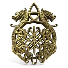 celtico draghi gioielleria Drago pendente vichingo medievale moda arte gioiello 3d print model - Mito3D