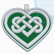 celtico cuore 1 pendente medaglione 3d print model - Mito3D