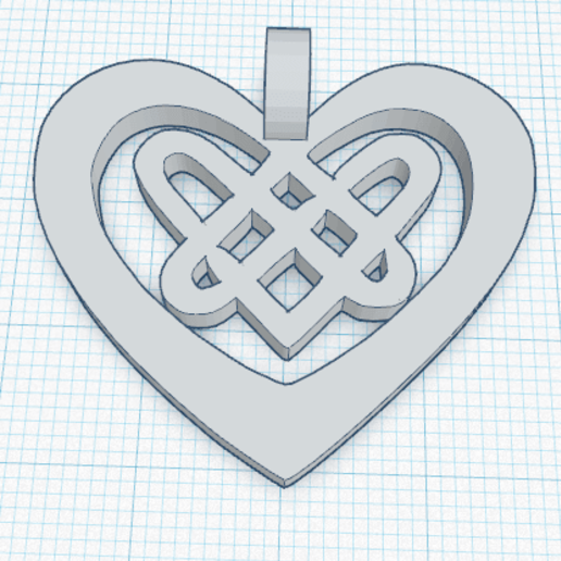 celtique cœur bijoux bijou pendentif boucle d'oreille symbole symbolisme 3D print model - Mito3D