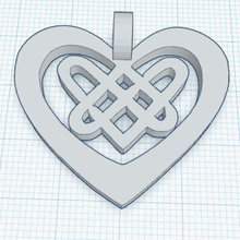 celtic heart jewelry jewel pendant earring symbol symbolism 3d print model - Mito3D