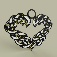 celta coração medalha jóias 2dart Arte 2d o celtic celticdesign arte nó knotwork pingente de dia dos namorados 3d print model - Mito3D