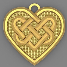 celtic heart pendant 1 jewelry knot art fashion print valentine love keychain irish 3d print model - Mito3D