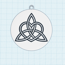 keltisch Herz Triquetra Liebe Knoten Dreieinigkeit Charme ewig irisch Symbol Anhänger Schlüsselbund Talisman 3d print model - Mito3D