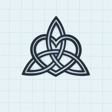 céltico coração triquetra amar nó trindade charme eterno irlandês símbolo pingente chaveiro talismã 3d print model - Mito3D