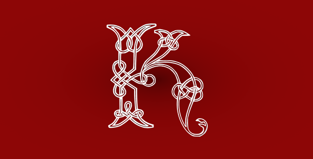 celtic knot alphabet letter k 3d print model - Mito3D