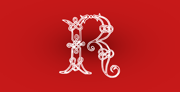 celtic knot alphabet letter r 3d print model - Mito3D