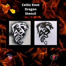 celtic knot dragon stencil 3d print model - Mito3D