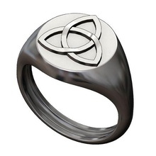 Kelt düğüm mühür yüzük 3d Yazdır model takı Norse viking yazdırılabilir altın gümüş mücevher joaillier sterlin lüks yüzüğü Menring moda erkekler 3d print model - Mito3D