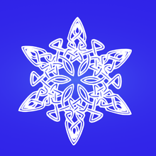 celtic knot snowflake 3d print model - Mito3D