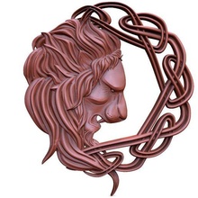 celtic lion cnc art artcam aspire relief wood deco 3d print model - Mito3D