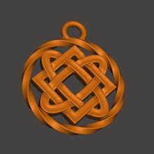 celtic locket jewelry 3d print model - Mito3D