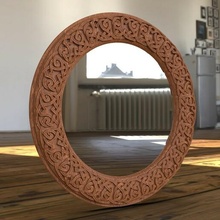 céltico espelho quadro Armação casa desdenhar arte moderno cnc 3d impressão 3d print model - Mito3D