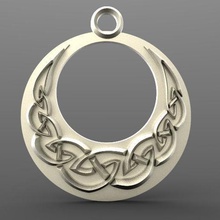 celtic luna ciondolo gioielli il nodo viking medievale art simbolo 3d print model - Mito3D
