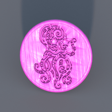 celtic octopus drinkcoaster pink coaster idealab 3d print model - Mito3D
