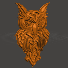 celtic owl art 3d print model - Mito3D