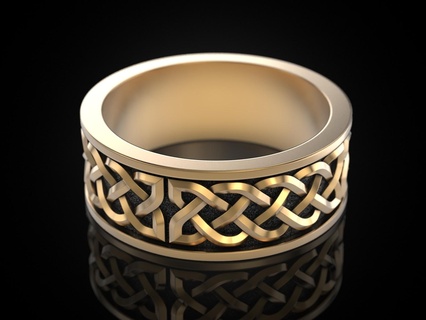keltisch Muster Ring 3d print model - Mito3D