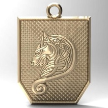 celtic pendant 3 jewelry viking keychain keyring medieval wolf 3d print model - Mito3D